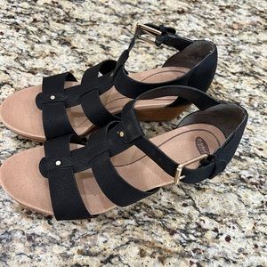 Dr. Scholl's Black and Tan Wedges